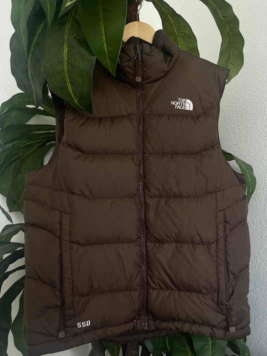 North Face 550 Brown Puffer Vest