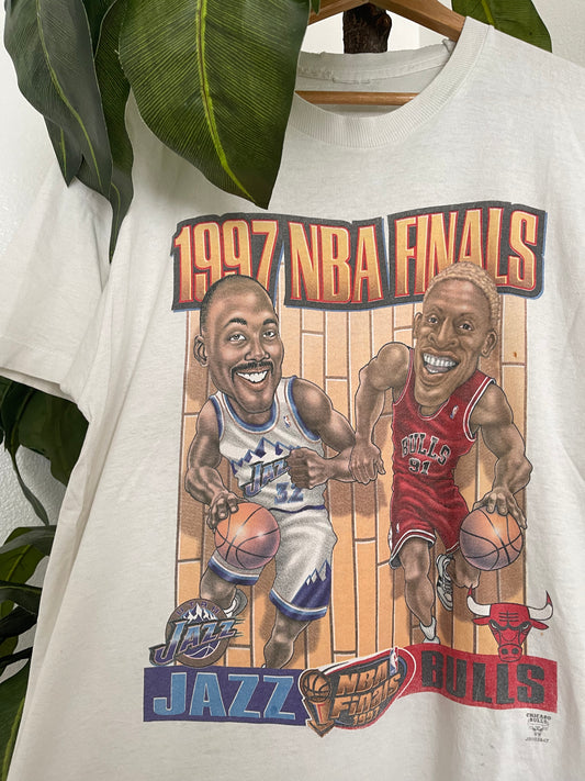 1997 NBA Finals Utah Jazz vs. Dennis Rodman Vintage Tee